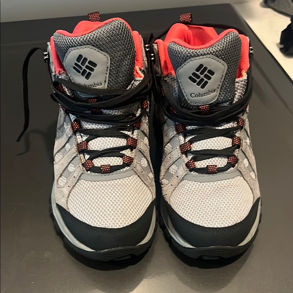 Columbia Kids' Black and Red hiking boots